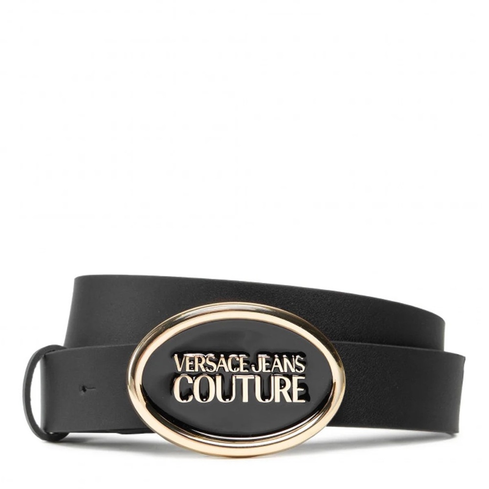 SOLD❗️NEW VERSACE JEANS COUTURE
Black Logo Buckle Belt (M/L)